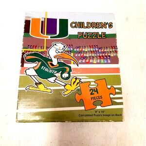 NCAA Miami Hurricanes Jigsaw Puzzle Kids 24 Piece New Football